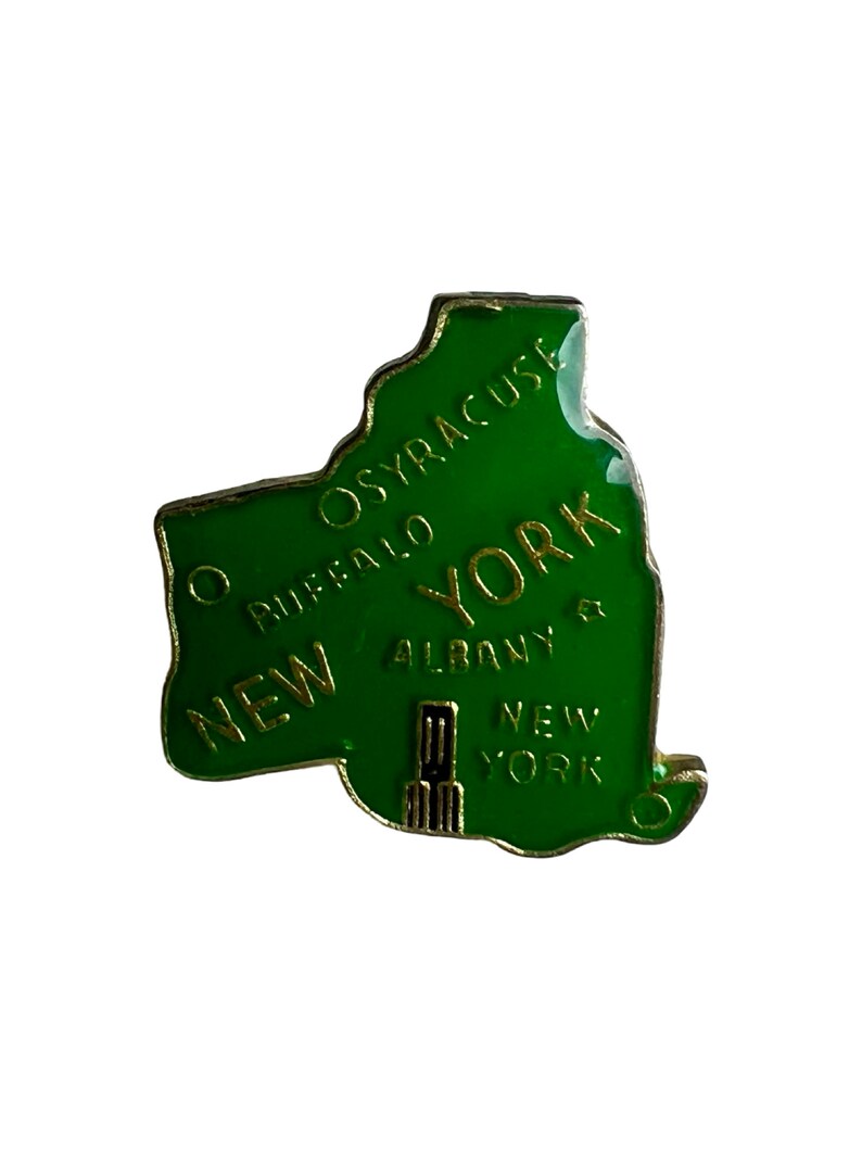 Vintage New York State Enamel Pin, USA Pinback Button - Etsy