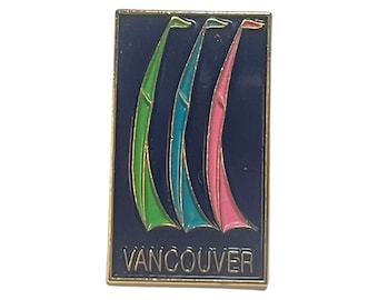 Vintage Vancouver Pin: Kanada Resesouvenir Pinback Button