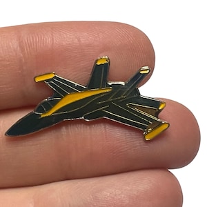 Vintage US Navy Blue Angels F/A 18 Hornet Flugzeug Emaille Pin, Geschenk für Piloten