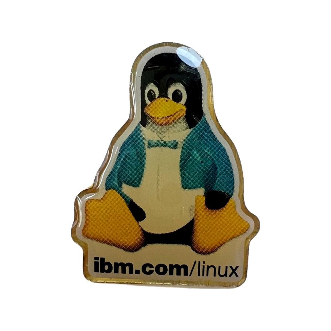 ビンテージ IBM LINUX ピンバッジ ビンテージ コンピュータ 美的