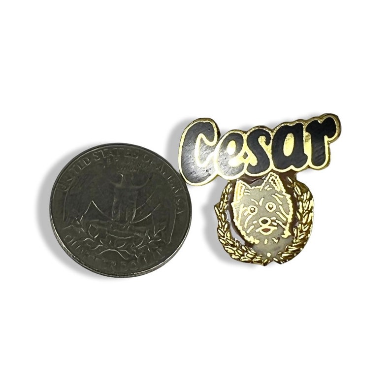 Vintage Cesar Dog Food Lapel Pin, 1994 Yorkie Gift - Etsy