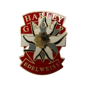 EDELWEISS HARLEY GRUPPE Anstecknadel Harley Davidson Anstecknadel Vintage Geschenk für Schweizer Biker Motor Bike Sammler