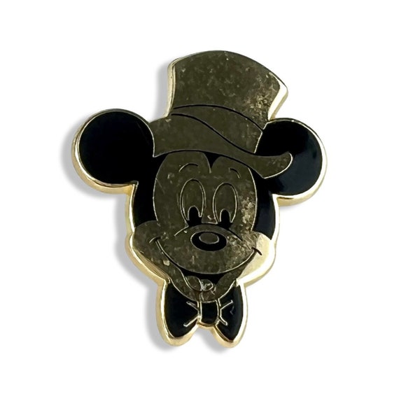 Vintage Gold Color Mickey Mouse in a Top Hat Pin Disney Pin Back Button Gift for Disney Fan Etsy UK