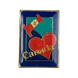 Vintage I Love Canada Pin Pequeno presente significativo para canadense, Vintage Travel Pin