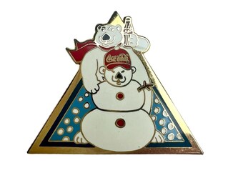 Vintage 1994 Coca Cola Polar Bear Pin – Lillehammer Olympics Lapel