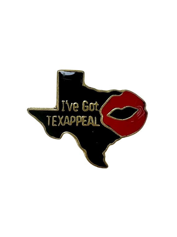 Vintage Ive Got TEXAPPEAL Enamel Pin USA American… - image 2