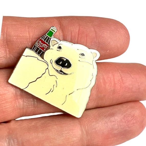 Vintage Coca Cola Polar Bear Lapel Pin - 1996 Coke Badge - Etsy
