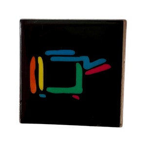 Vintage Computer Logo Pin 80s 90s style Computer Retro Tech Lapel Pin Tie Pin Valentines Gift for Techie