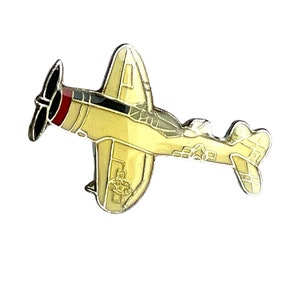 P-47 Thunderbolt Kampfflugzeug Flugzeug Vintage Emaille Pin Abzeichen