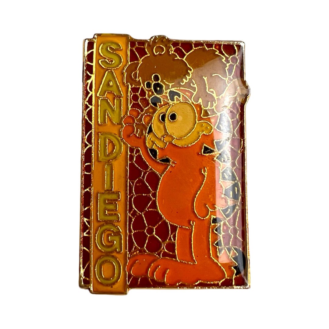 Vintage Garfield San Diego Pin: 1978 Jim Davis Cartoon Memorabilia - Etsy