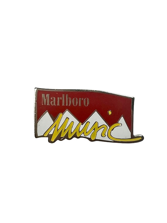 Vintage MARLBORO MUSIC Pin: Tobacco Collector Lapel Badge - Etsy