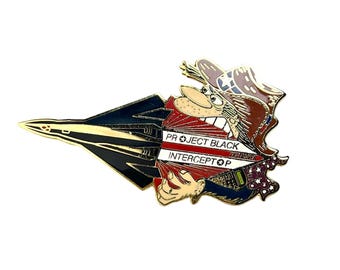 Vintage Fighter Jet Enamel Pin: Army Veteran Gift