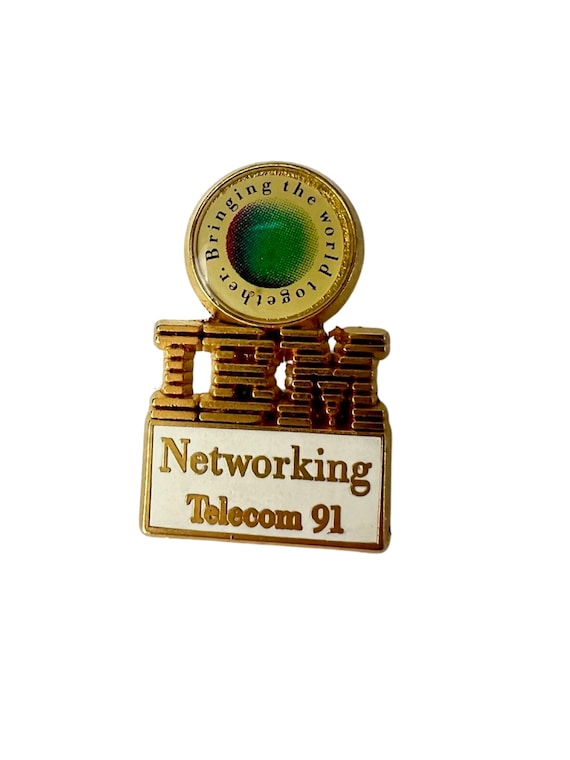 Vintage IBM Networking Telecom 1991 Pin, Gift for… - image 1