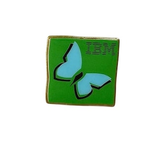 Vintage IBM Butterfly Pin: 80s-90s Computer Y2k Technology Gift