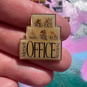 Vintage Microsoft Office Professional-nål, 90-tals retroteknikgåva