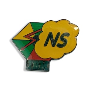 Vintage IBM NS Network Server Pin Badge Vintage Computer Aesthetic Gift for Computer Programmer Techie 80s 90s Retro Technology