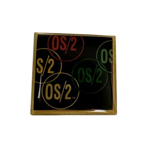 Vintage IBM os/2 Operating Systems Enamel Pin Badge Vintage Computer Aesthetic Gift for Computer Programmer Techie 80s 90s Retro Technology