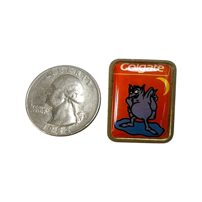 Vintage Colgate Toothpaste Pin , 80s 90s Gift Funny Badge Stocking ...