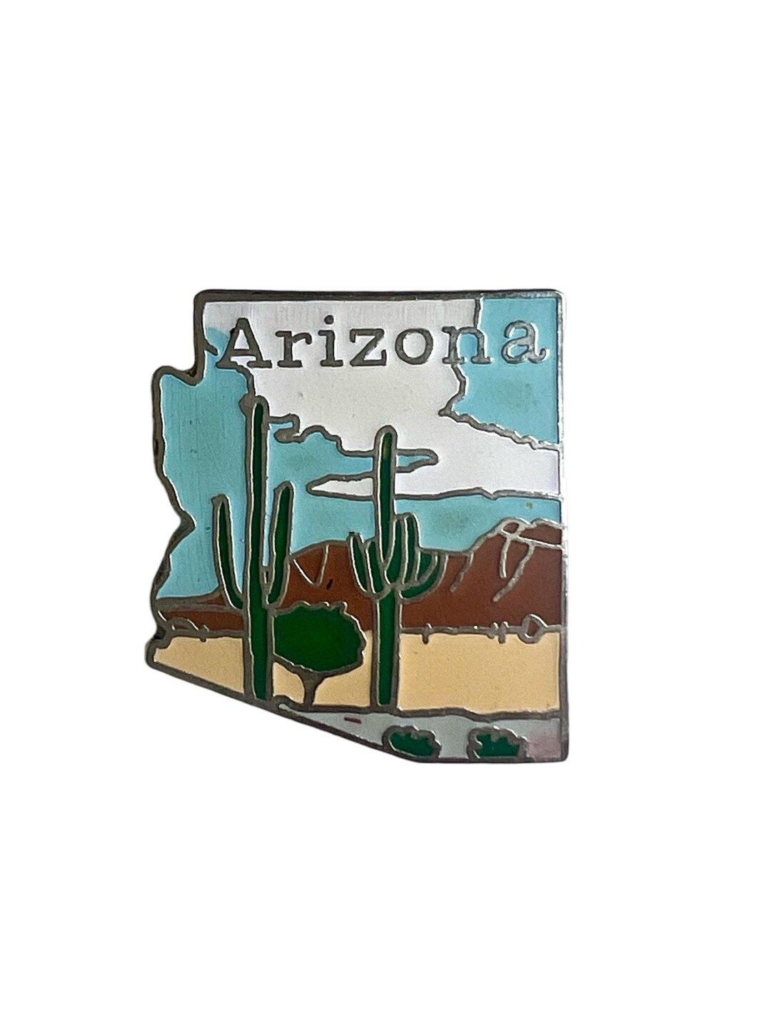 Vintage Arizona State Lapel Pin USA STATE Pinback Button Wanderlust ...