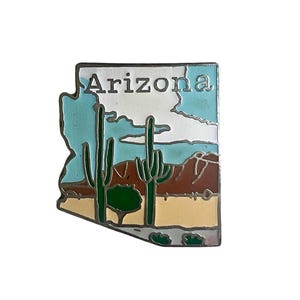 Vintage Arizona State Lapel Pin USA STATE Pinback Button Wanderlust Jewelry Badge for Jacket Hat Bag