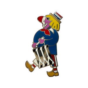Vintage Fasnacht Enamel Pin: Weird Clown Circus Badge