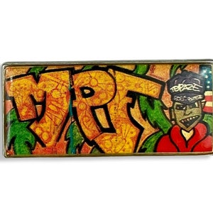 Graffiti jewelry, Vintage Graffiti Art Pin, Modern Art Pin, Gangster Art Brooch, Badge Gift for Graffiti artist 80s 90s Jewelry