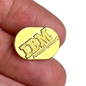 Vintage IBM  Personal System/2 Lapel Pin, Gift for Computer Programmer, RARE Tech Tie Pin