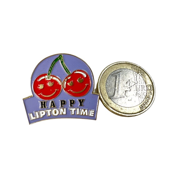 Vintage Happy Lipton Time Lapel Pin, gift for som… - image 4