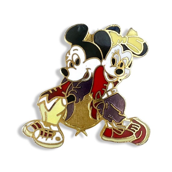 Vintage Minnie Mouse and Mickey Mouse Pin, Disney… - image 2