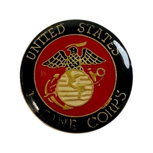 Vintage United States Marine Corps Pin Gift for Army Soldier USA Pin for VET Badge for Jacket Hat Bag