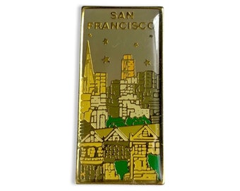 Vintage SAN FRANCISCO Lapel Pin, USA City Badge Wanderlust Jewelry, Souvenir of America