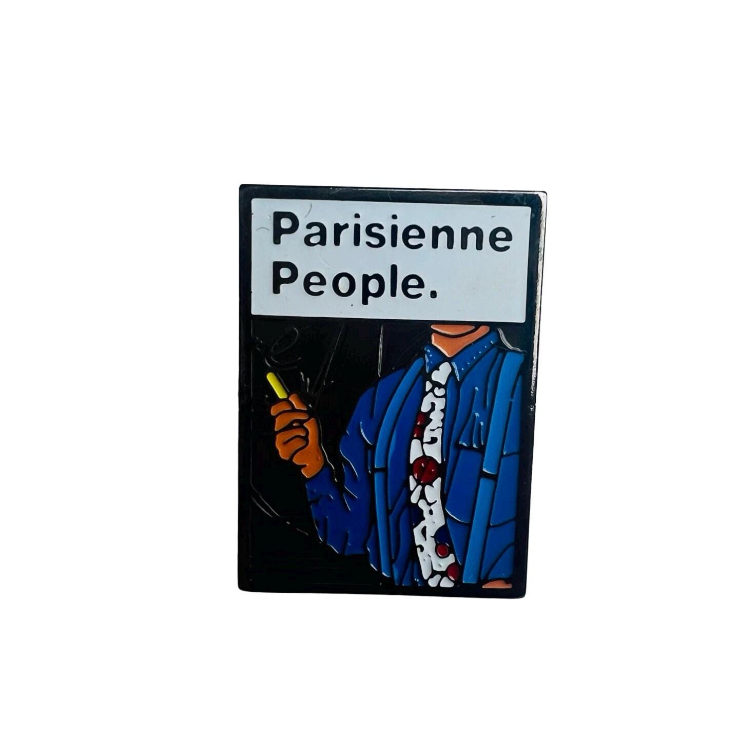 parisienne cigarette price Vintage PARISIENNE PEOPLE Tobacco Enamel Pin, Gift for French Smoker