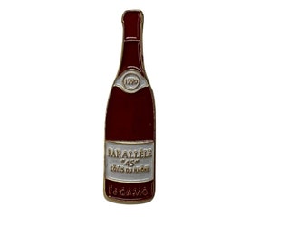 Vintage Wine Bottle Pin Gift for Wine Lover, Wine themes Tie Pin Badge for Jacket Hat.