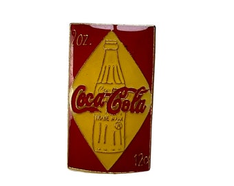 Vintage COLA Bottle Pin, Classic Coca Cola Logo Lapel Pin Pinback Button Badge for Hat Tie Bag