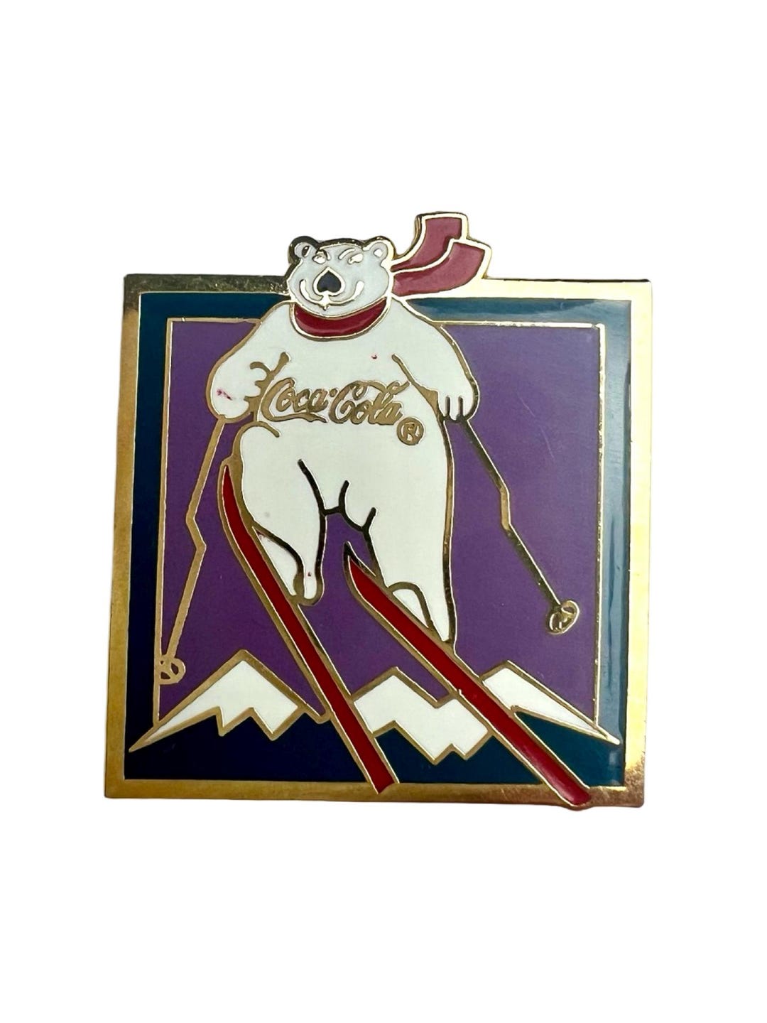 Vintage 1994 Coca Cola Polar Bear Pin – Lillehammer Olympics Badge