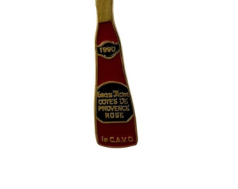 Pin vintage para botella de vino rosado de Cote De Provence, regalo para amantes del vino, insignia de alfiler de corbata con temas de vino para sombrero de chaqueta.