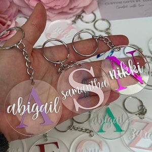 Personalised Acrylic keychain | Acrylic key ring | Personalised gift | Gift for her | Gift for him | Stocking filler | Wedding favours