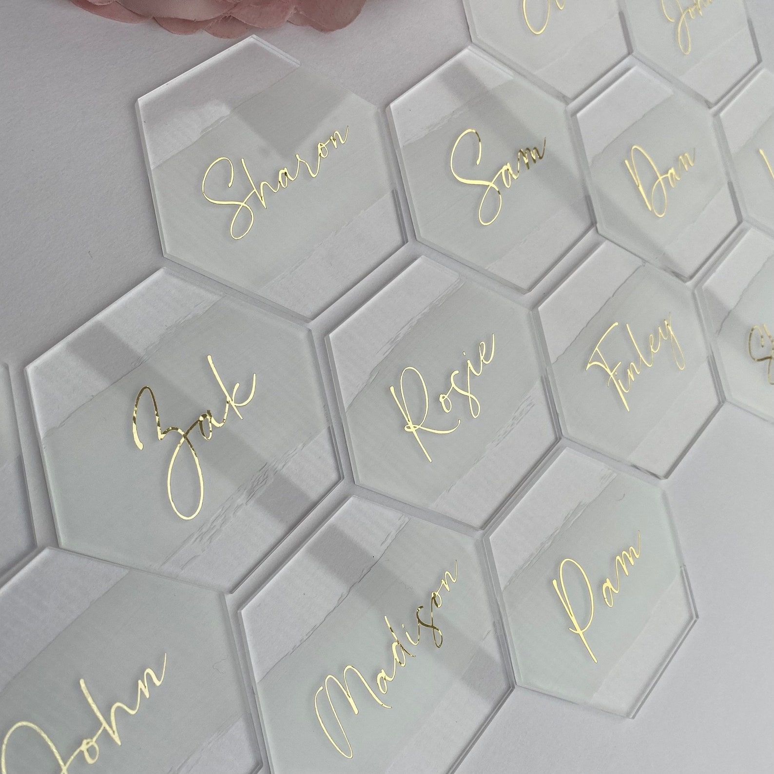 Acrylic Place Name Acrylic Place Cards Wedding Place Names Etsy UK