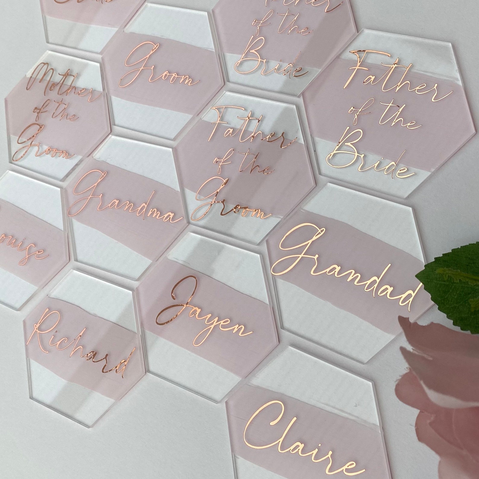 Acrylic Place Name Acrylic Place Cards Wedding Place Names Etsy UK