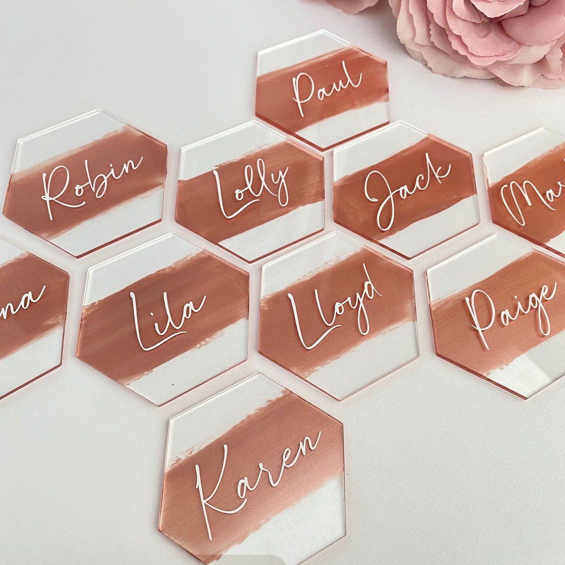 Acrylic Place Name Acrylic Place Cards Wedding Place Names Etsy UK