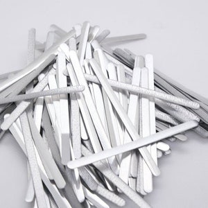 Nose clip, nose wire, nose clip, metal clip, metal rod, thin, flexible 90 x 5 x 0.4 mm for mouth protection, homemade masks