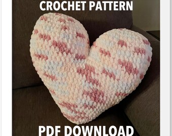 Heart Pillow Crochet Pattern | PDF Download Pattern