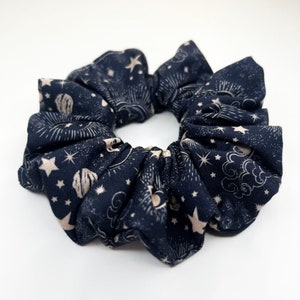 Celestial Scrunchie / Witchy gifts for women, Teenage girl gifts, Whimsigoth gifts under 10 for her, Astronomy inspired hair ties, Astrology