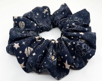 Celestial Scrunchie / Witchy gifts for women, Teenage girl gifts, Whimsigoth gifts under 10 for her, Astronomy inspired hair ties, Astrology