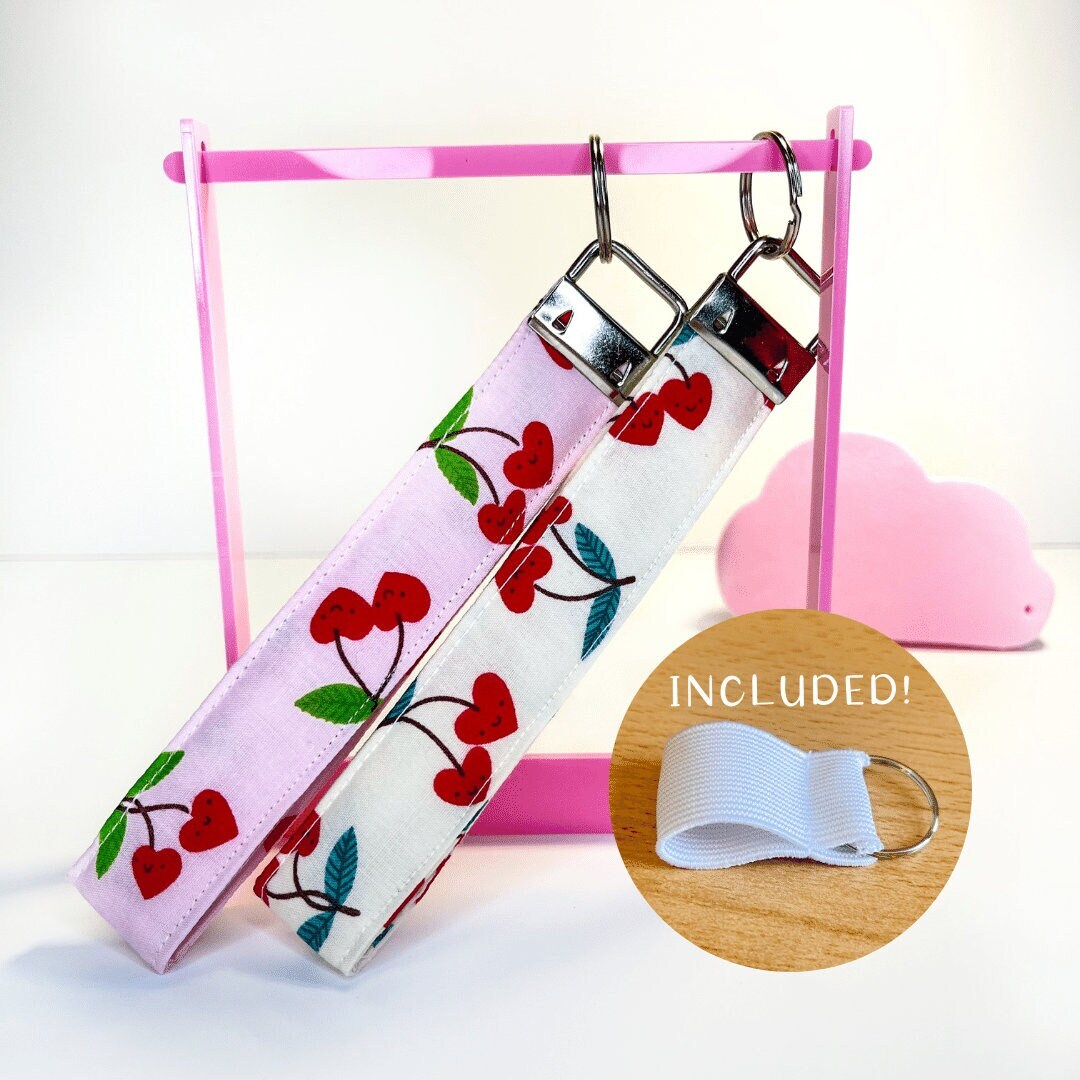 Cherry Walking Stick Strap Keychain Wristlet Strap For Mobility Aid