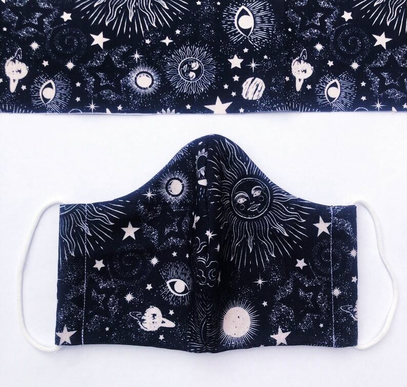 Zodiac Face Mask, Witchy Face Mask, Celestial Face Mask, Galaxy Face …