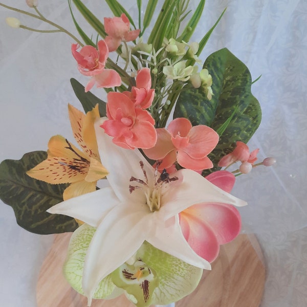 Bridal Bouquet, Wedding Bouquet, Destination Wedding Tropical Bouquet, Real Touch Flowers,  Starfish Bouquet