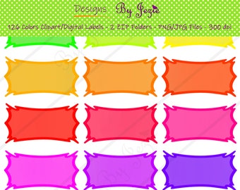 126 Colors Instant Download Clipart, Digital Labels, Digital Stickers, Digital, Digital Planner, Digital Notes Stickers