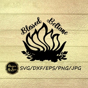 Blessed Beltane svg, May Day svg, Wiccan, Wicca, Pagan, Paper and Machine Cutting Template, SVG Vector Cut File, Instant Digital Download