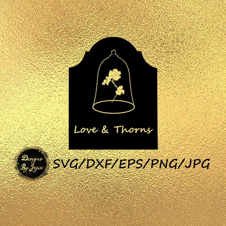 jpg. eps dxf png Love and Thorns Instant Digital Download SVG Vector Cut File